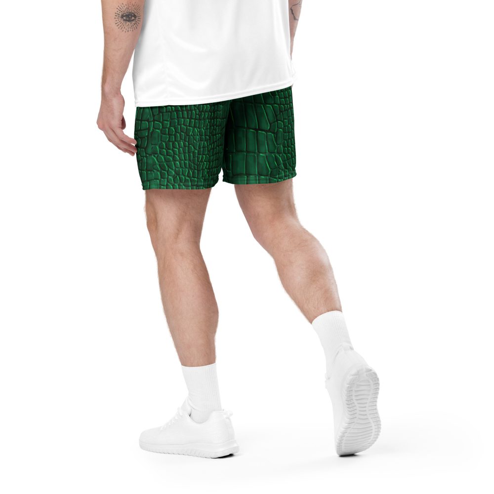 Crocodile Alligator Reptile Dragon Skin Print Unisex mesh shorts - Image 8