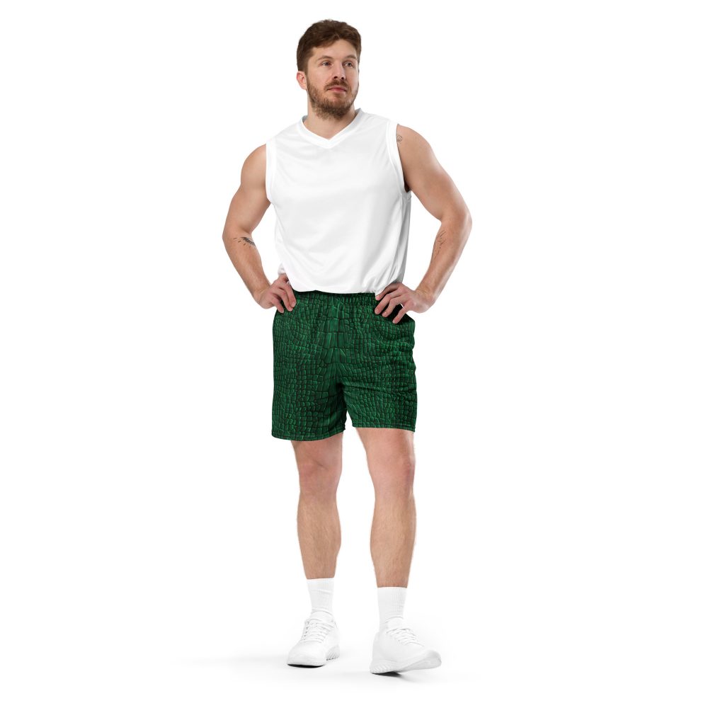 Crocodile Alligator Reptile Dragon Skin Print Unisex mesh shorts - Image 6