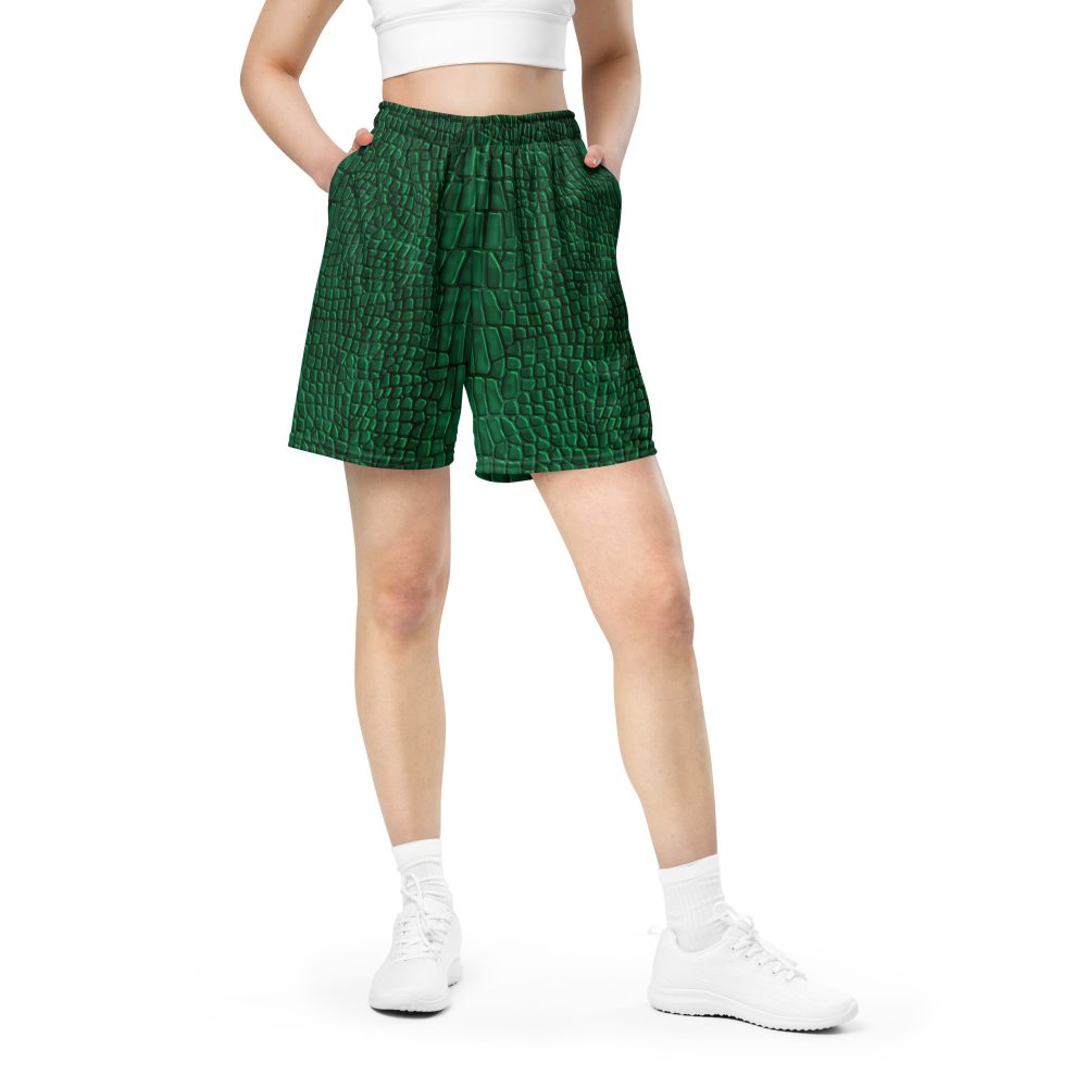 Crocodile Alligator Reptile Dragon Skin Print Unisex mesh shorts - Image 7