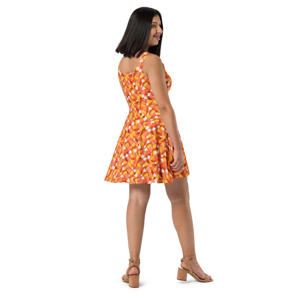 Candy Corn Halloween Trick Or Treat Cosplay Costume Skater Dress - Image 2