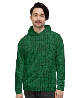 Crocodile Alligator Reptile Dragon Skin Print Unisex Hoodie