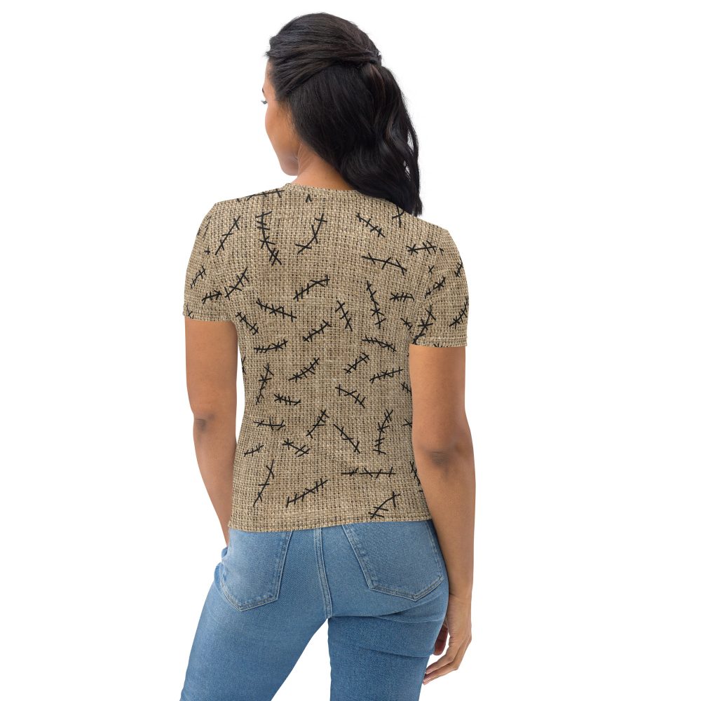 Oogie Boogie Halloween Christmas Costume Burlap Print Women's T-shirt - Image 2