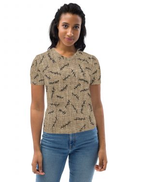 Oogie Boogie Halloween Christmas Costume Burlap Print Women’s T-shirt