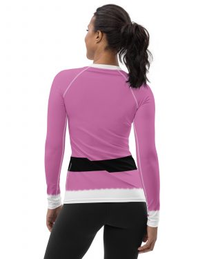 Pink Santa Christmas Costume Women’s Rash Guard