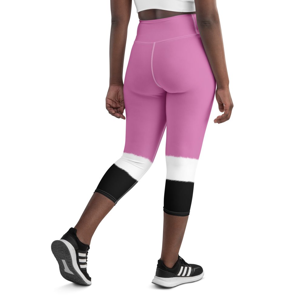 Pink Santa Christmas Costume Yoga Capri Leggings - Image 5