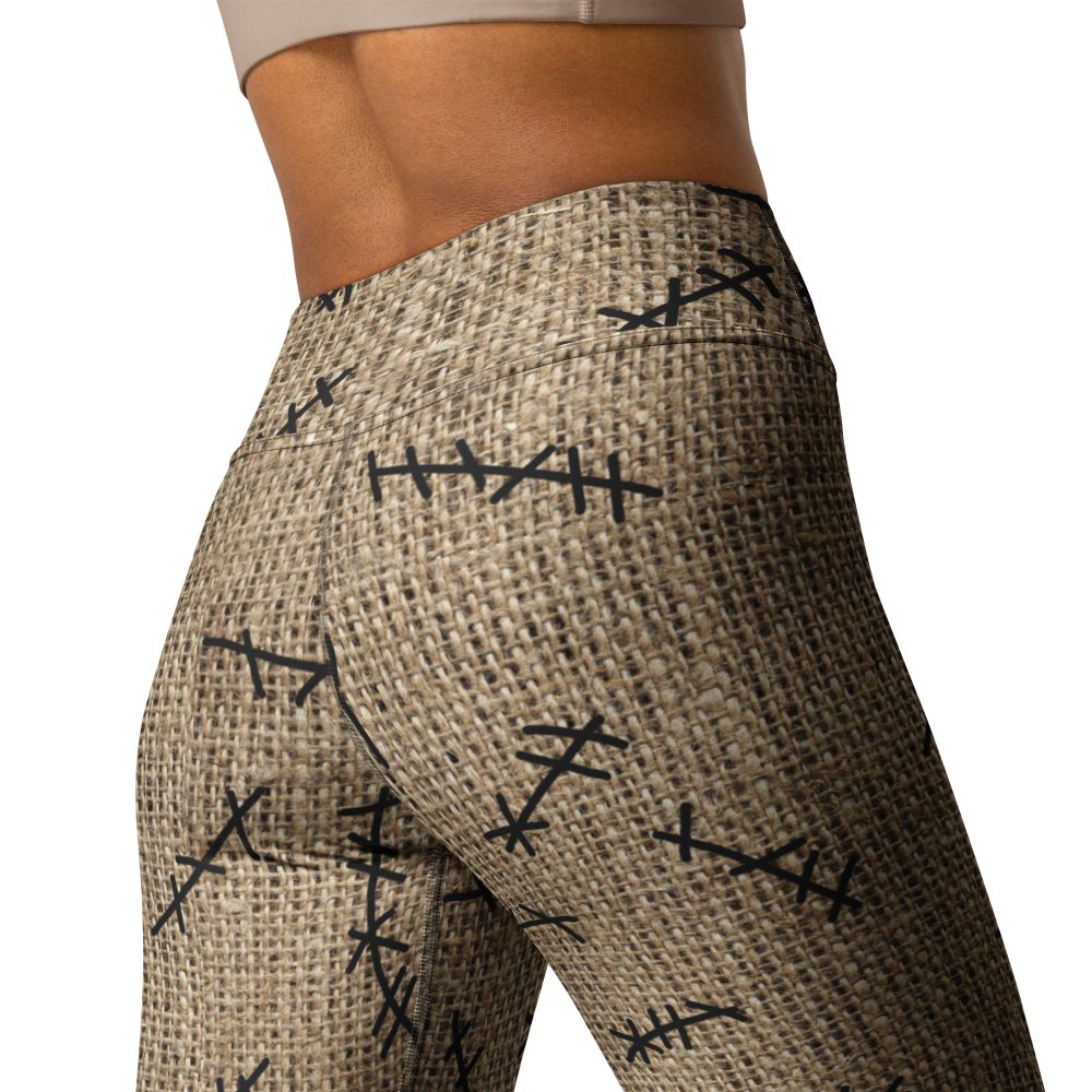 Oogie Boogie Halloween Christmas Costume Burlap Print Yoga Leggings - Image 5