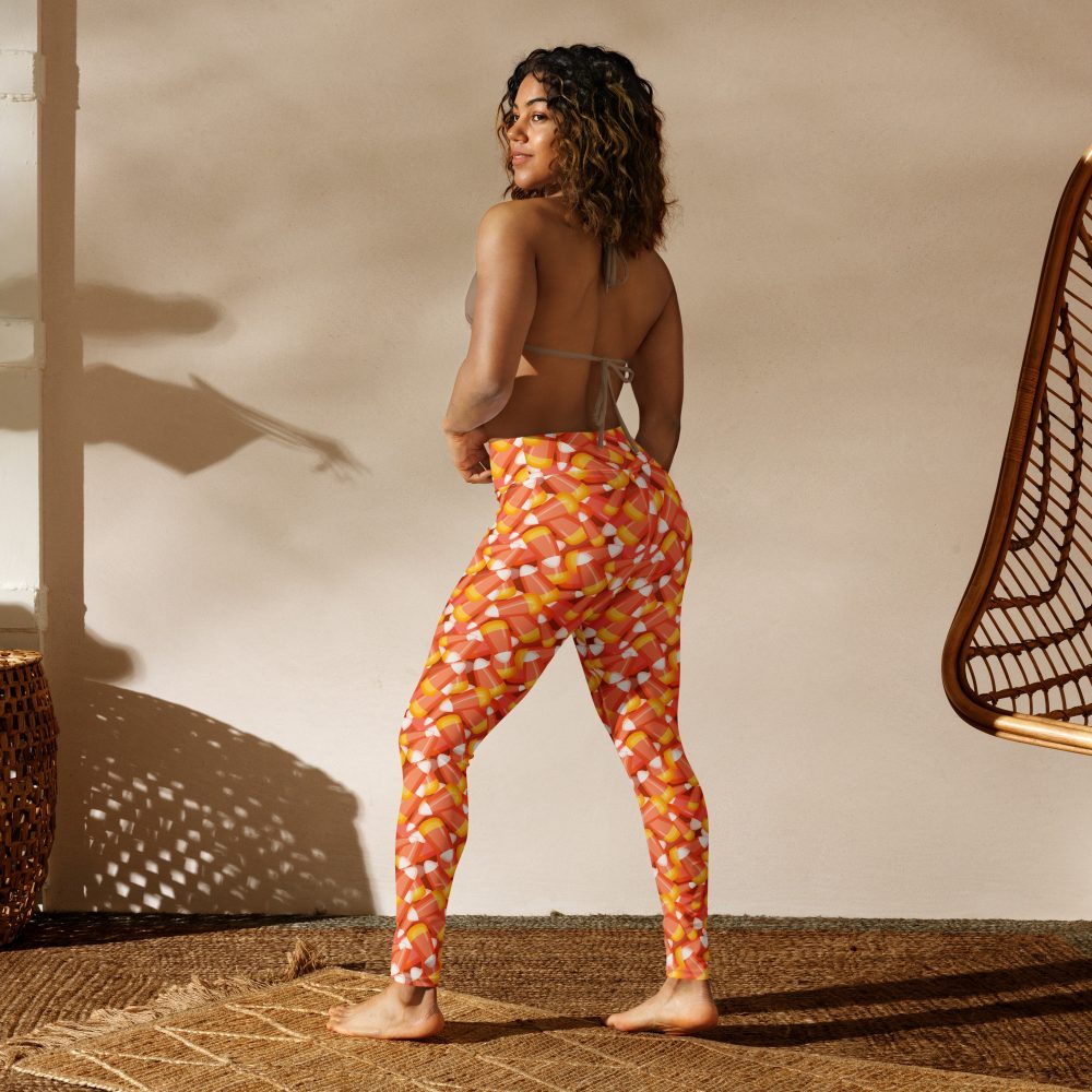 Candy Corn Halloween Trick Or Treat Cosplay Costume Yoga Leggings - Image 3