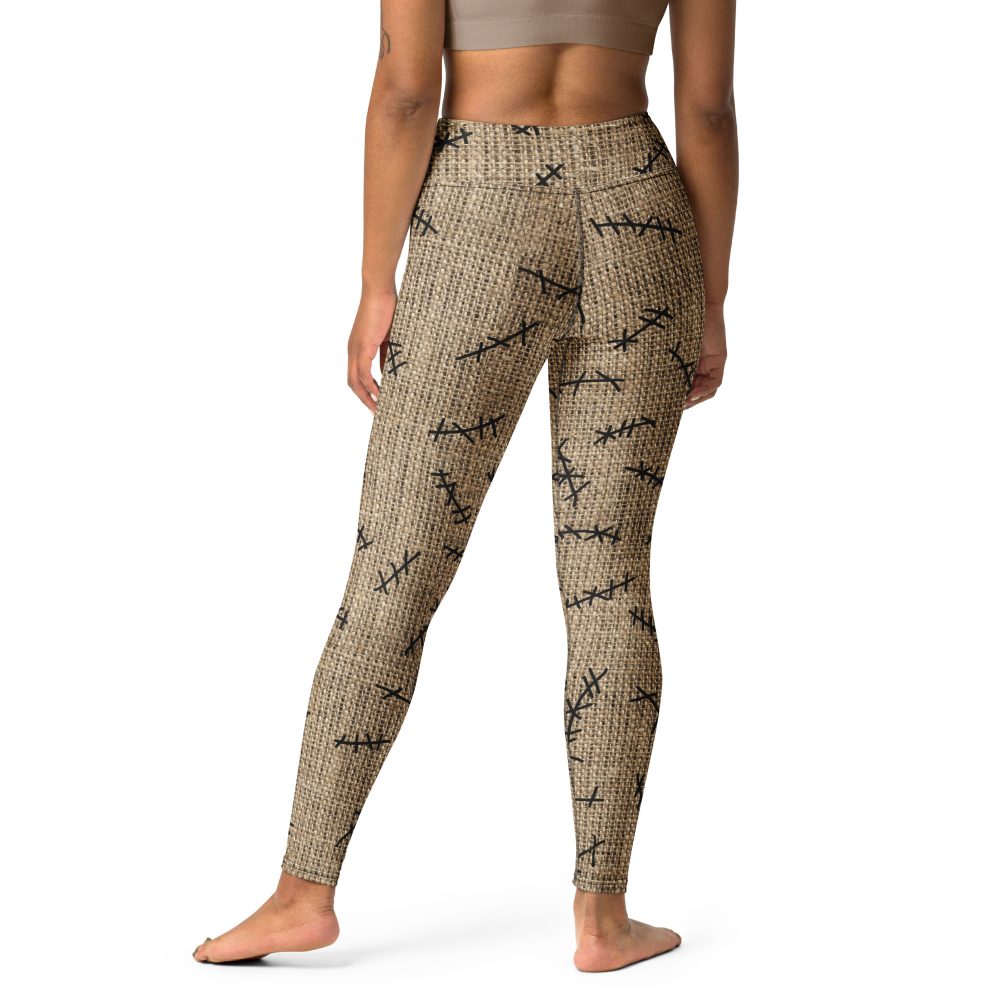 Oogie Boogie Halloween Christmas Costume Burlap Print Yoga Leggings - Image 3