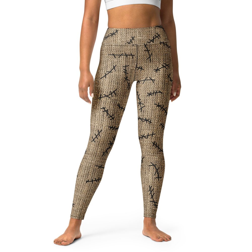 Oogie Boogie Halloween Christmas Costume Burlap Print Yoga Leggings