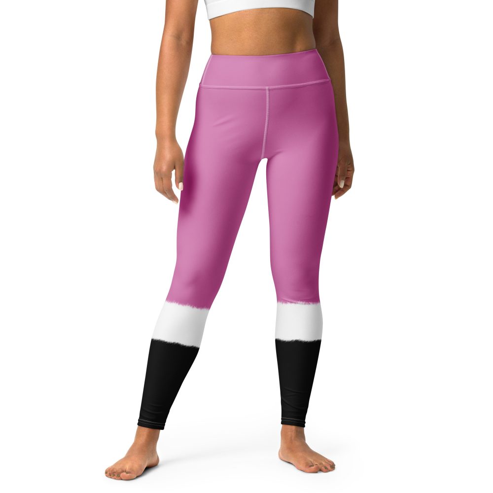 Pink Santa Christmas Costume Yoga Leggings