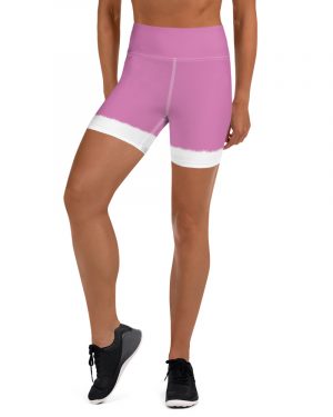 Pink Santa Christmas Costume Yoga Shorts