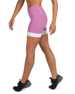 Pink Santa Christmas Costume Yoga Shorts