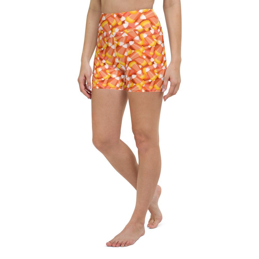 Candy Corn Halloween Trick Or Treat Cosplay Costume Yoga Shorts - Image 5