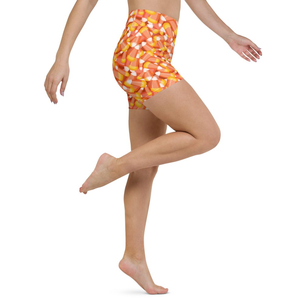Candy Corn Halloween Trick Or Treat Cosplay Costume Yoga Shorts - Image 6