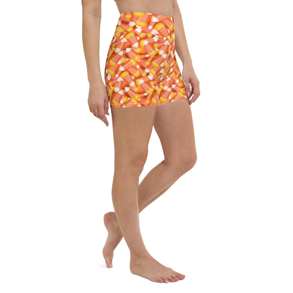 Candy Corn Halloween Trick Or Treat Cosplay Costume Yoga Shorts - Image 7