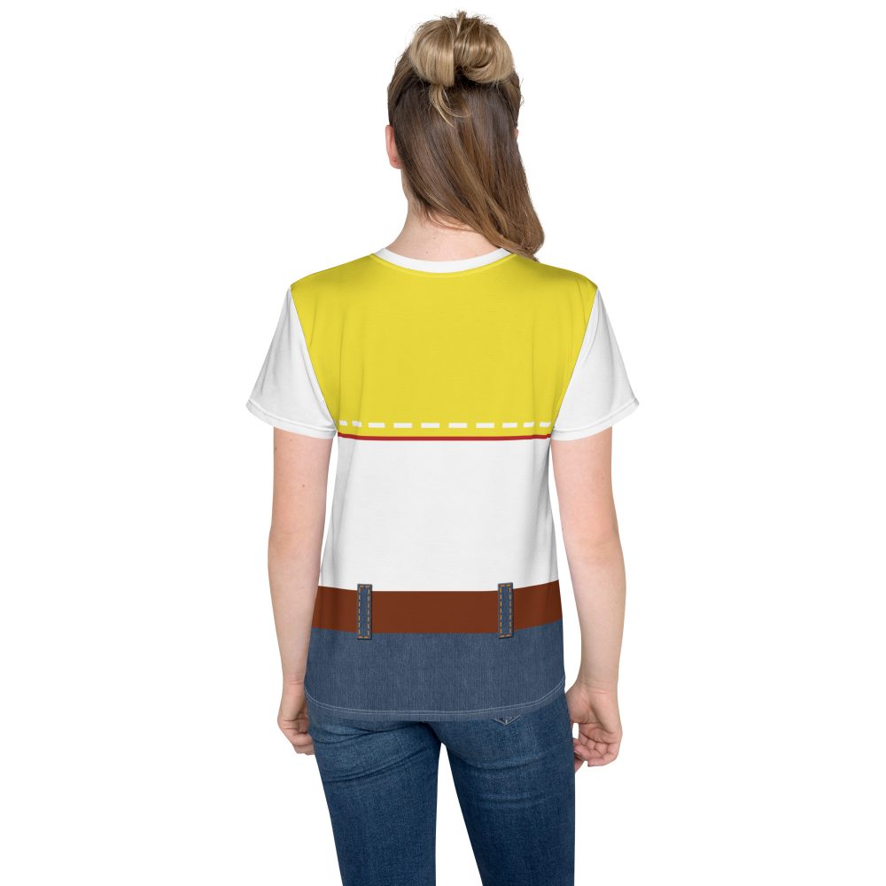 Cowgirl Costume Jessie Cosplay Cow Chaps Print Youth crew neck t-shirt - Image 2