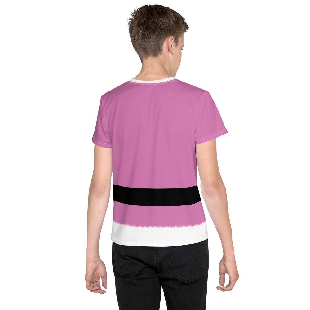Pink Santa Christmas Costume Youth crew neck t-shirt - Image 3