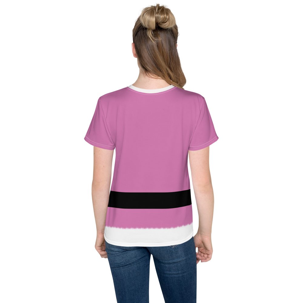 Pink Santa Christmas Costume Youth crew neck t-shirt - Image 5