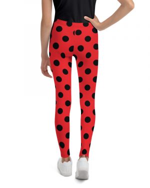 Ladybug Costume Red and Black Polka dot Youth Leggings