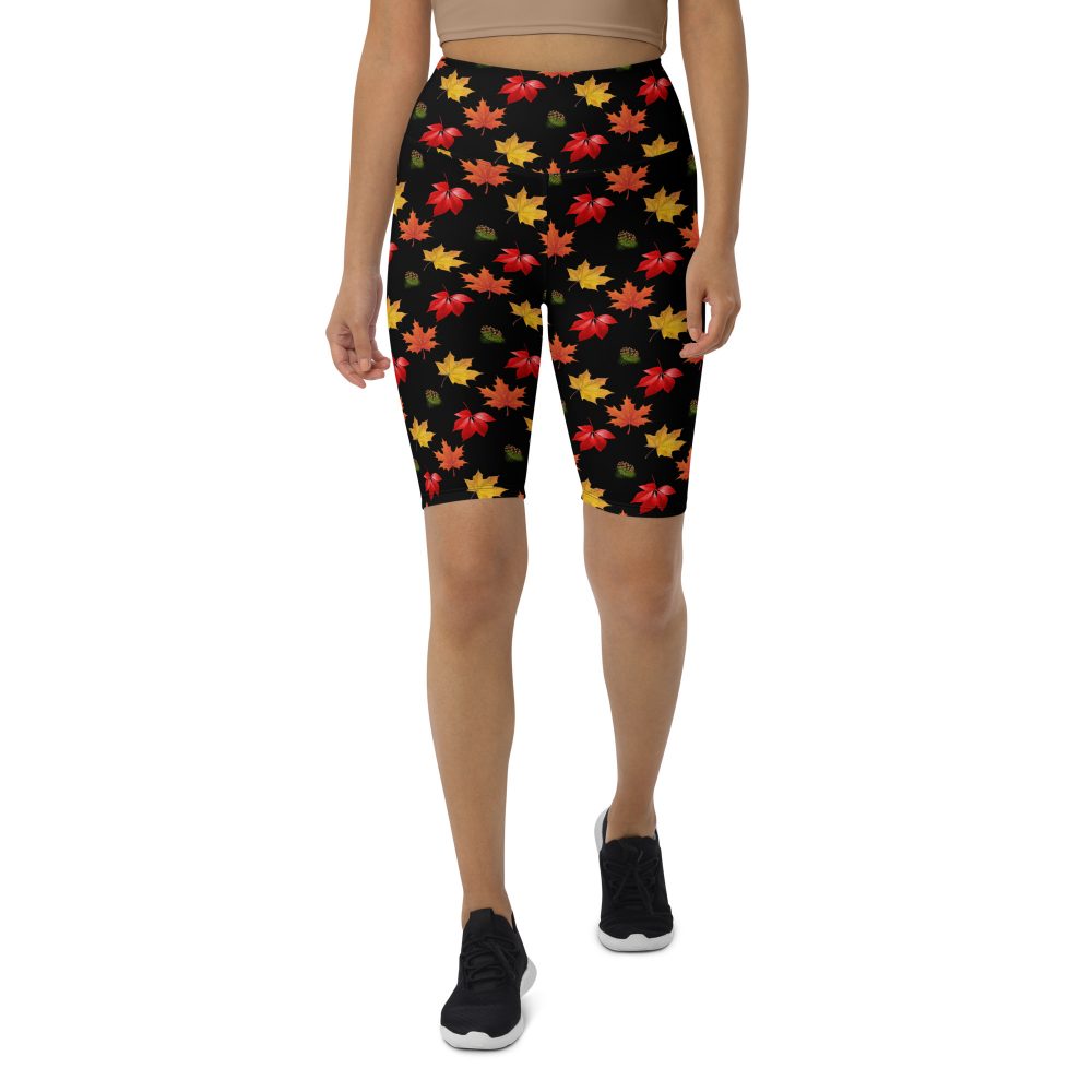 Colorful Autumn Leaves Bike Shorts