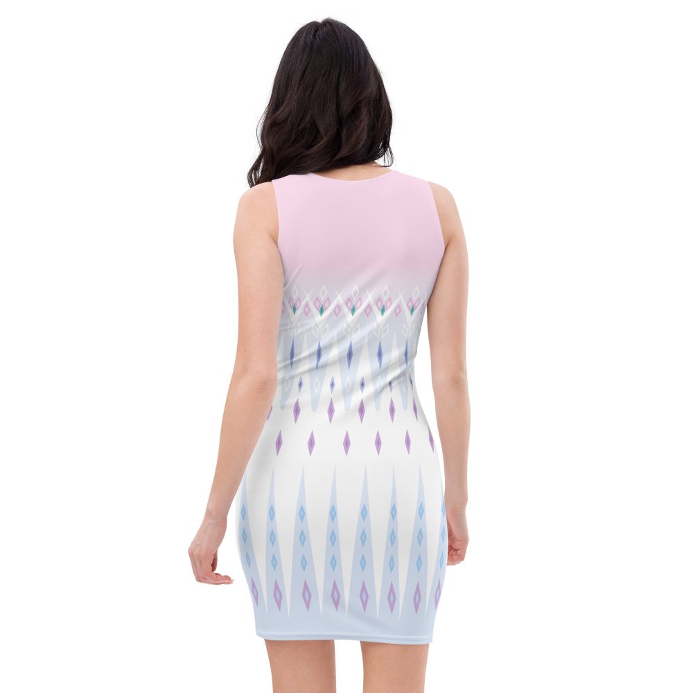 Elsa Frozen Ice Princess Fitted Bodycon Tank Dress - Image 2