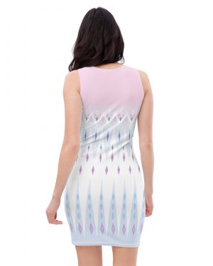 Elsa Frozen Ice Princess Fitted Bodycon Tank Dress