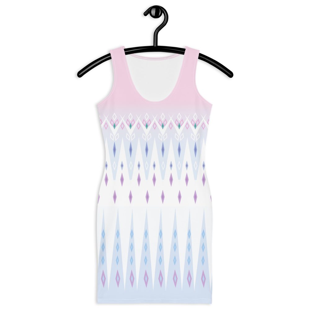 Elsa Frozen Ice Princess Fitted Bodycon Tank Dress - Image 6