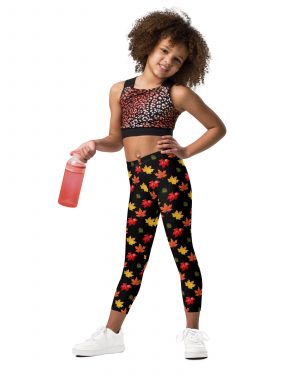 Colorful Autumn Leaves Kid’s Leggings