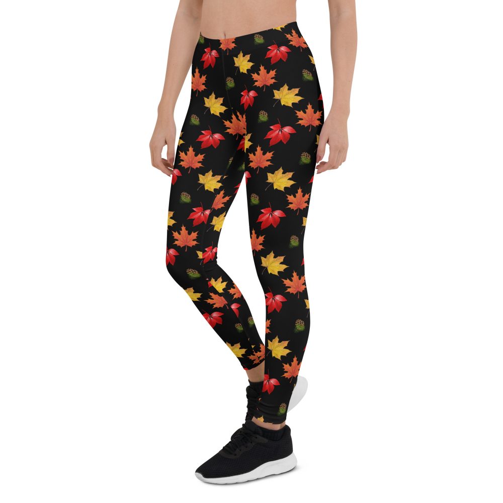 Colorful Autumn Leaves Leggings - Image 3