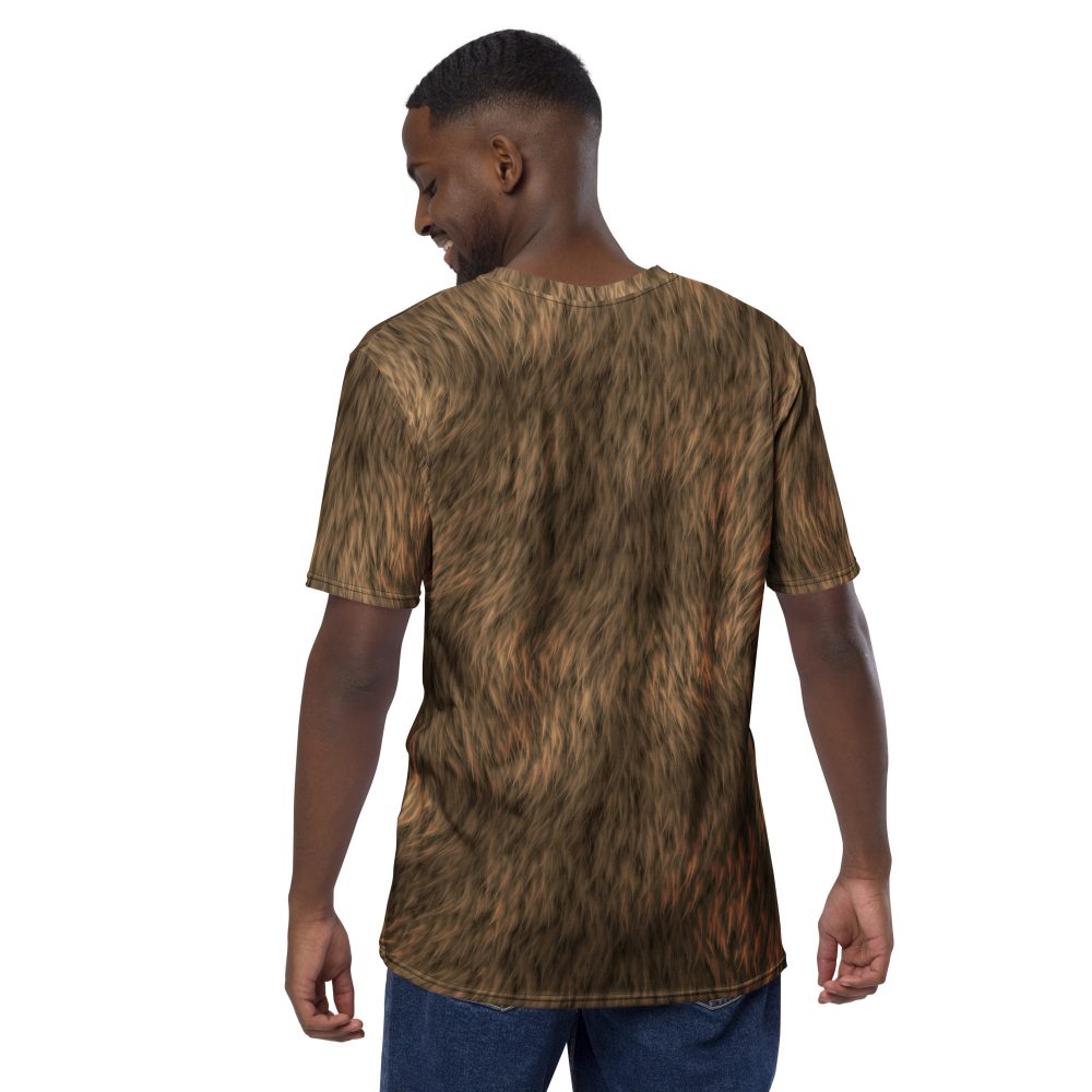 Brown Fur Print Bear Dog Cat Costume Men's t-shirt - Image 5