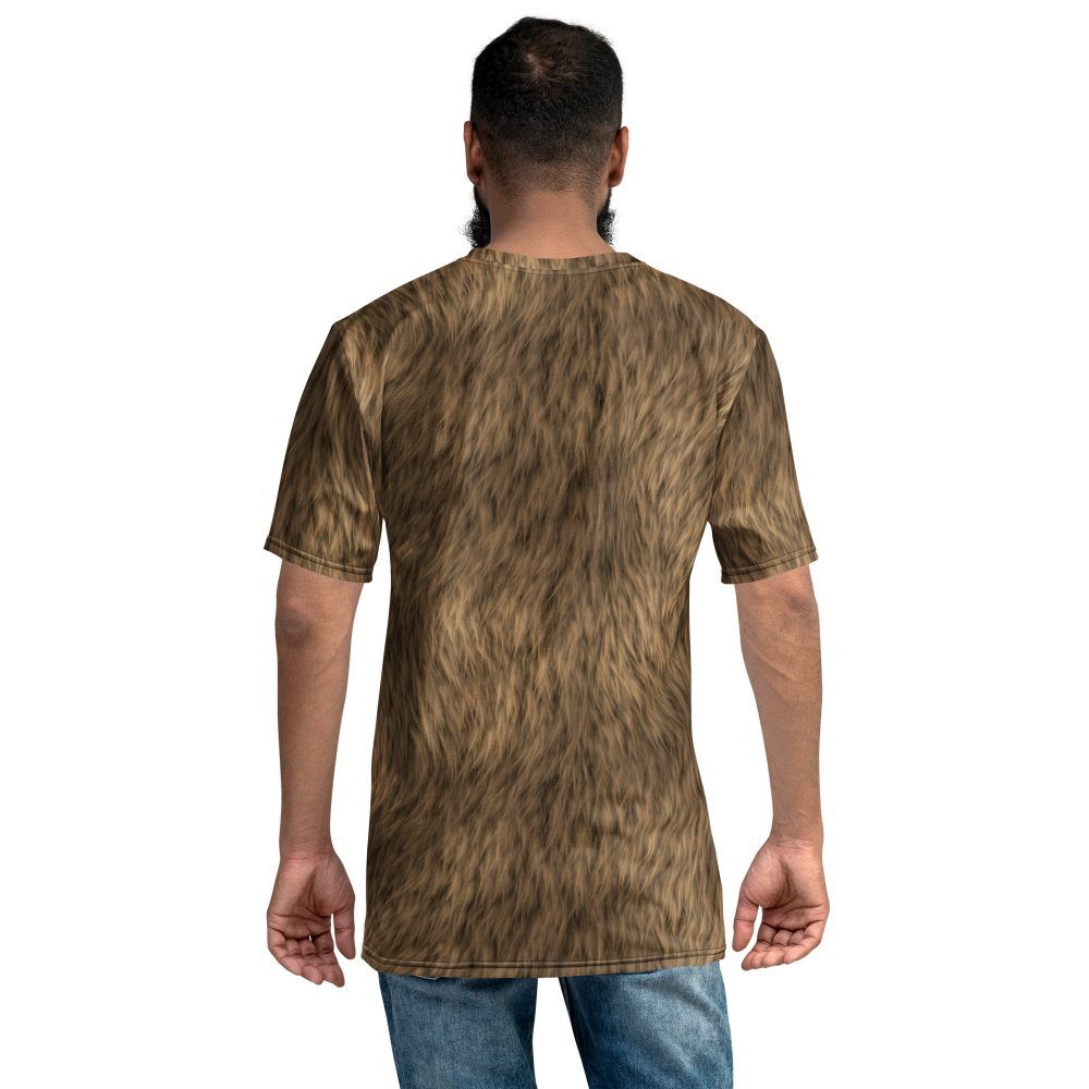 Brown Fur Print Bear Dog Cat Costume Men's t-shirt - Image 8