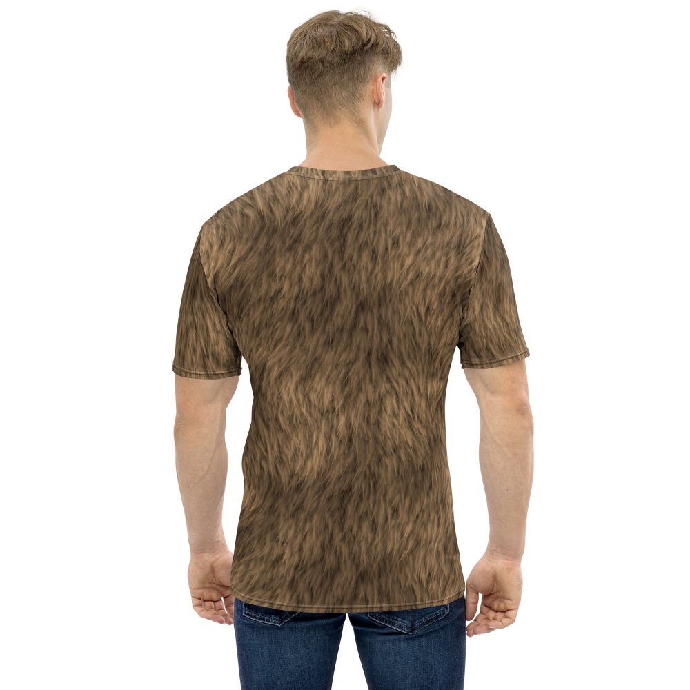 Brown Fur Print Bear Dog Cat Costume Men's t-shirt - Image 10