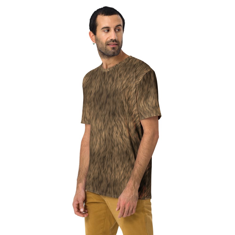 Brown Fur Print Bear Dog Cat Costume Men's t-shirt - Image 6