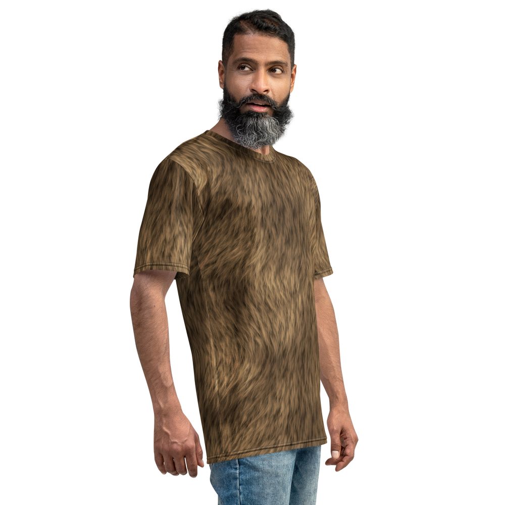 Brown Fur Print Bear Dog Cat Costume Men's t-shirt - Image 7