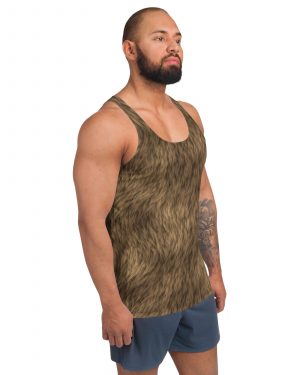 Brown Fur Print Bear Dog Cat Costume Unisex Tank Top