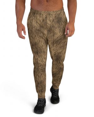 Brown Fur Print Bear Dog Cat Costume Men’s Joggers