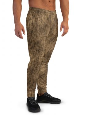 Brown Fur Print Bear Dog Cat Costume Men’s Joggers