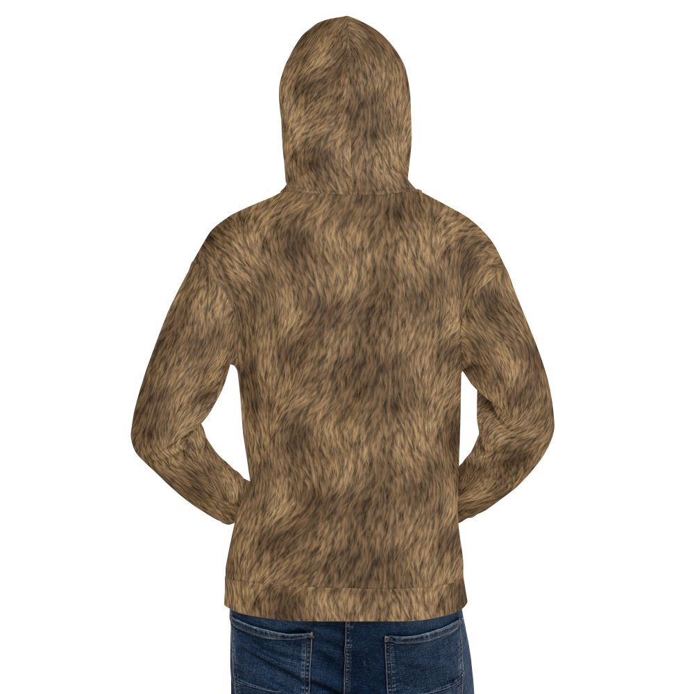 Brown Fur Print Bear Dog Cat Costume Unisex Hoodie - Image 4