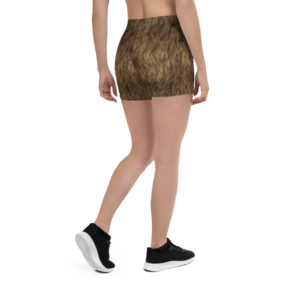 Brown Fur Print Bear Dog Cat Costume Shorts - Image 2