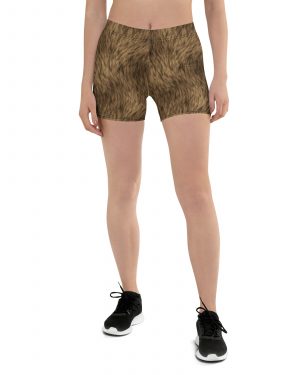 Brown Fur Print Bear Dog Cat Costume Shorts