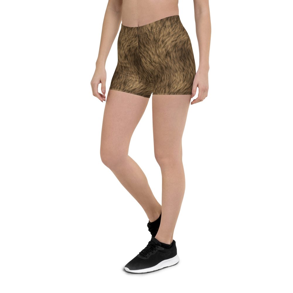 Brown Fur Print Bear Dog Cat Costume Shorts - Image 5