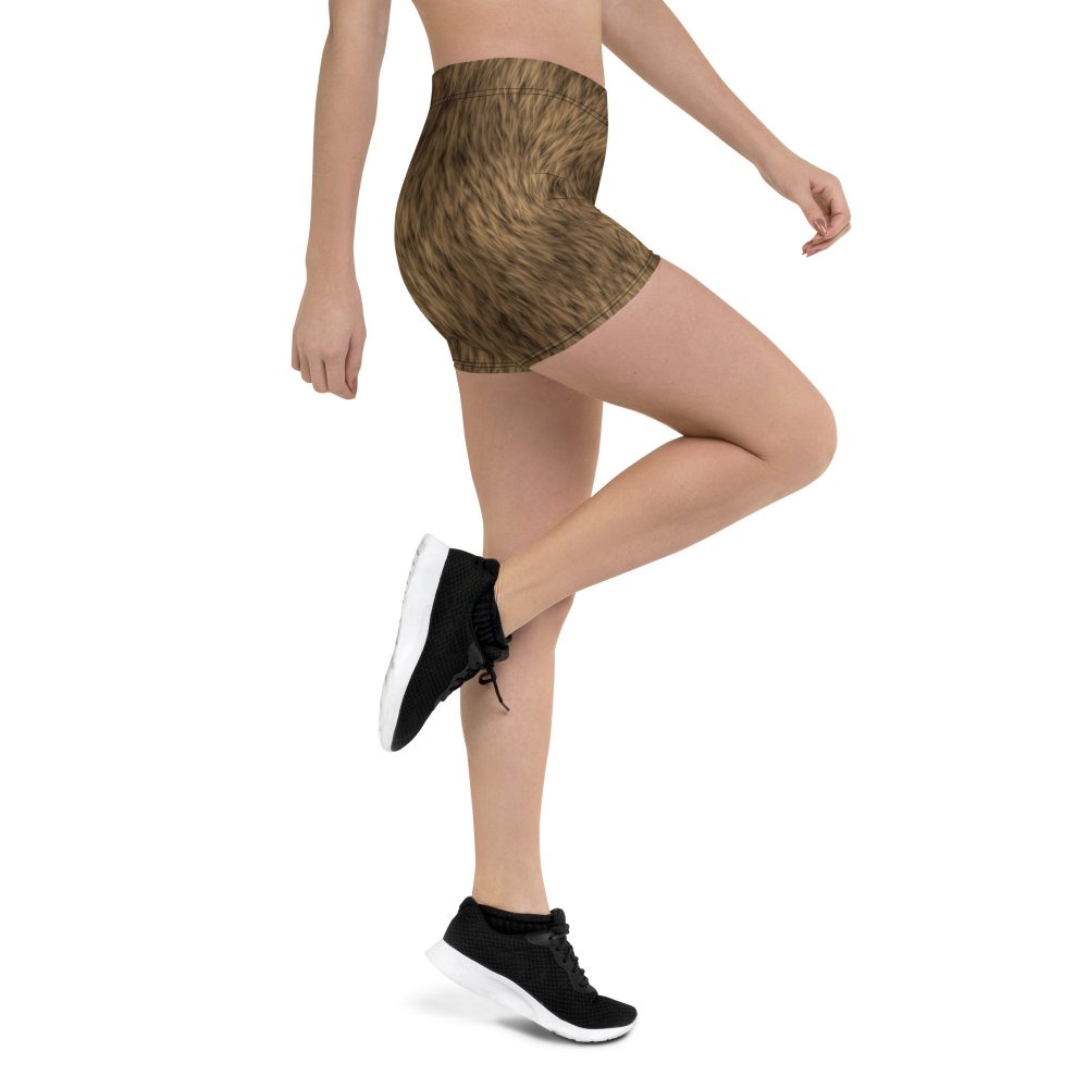 Brown Fur Print Bear Dog Cat Costume Shorts - Image 3