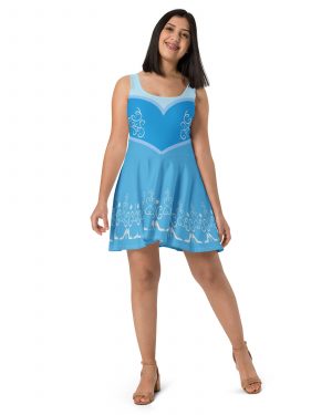 Princess Cinderella Halloween Cosplay Skater Dress