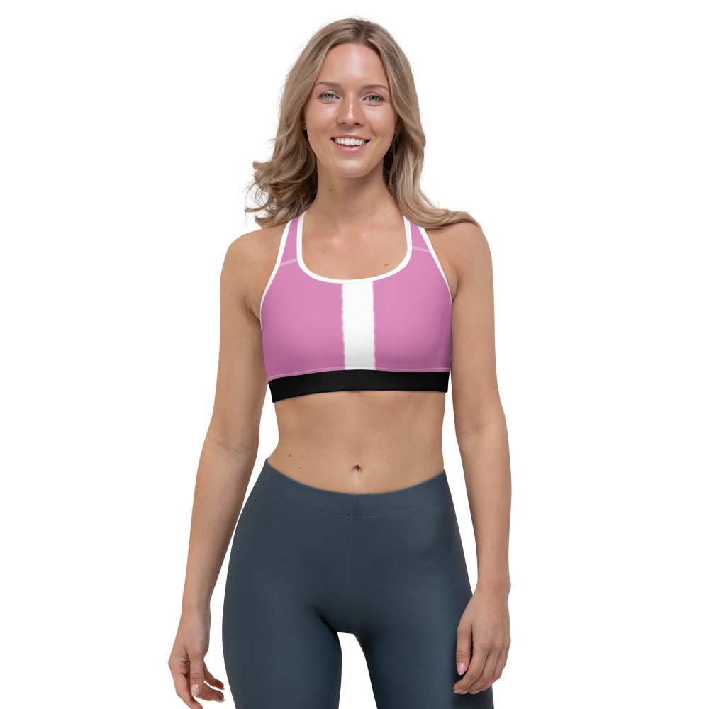 Pink Santa Christmas Costume Sports bra - Image 2