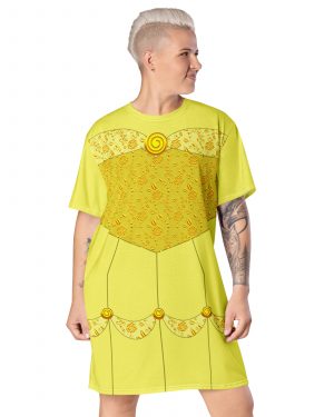 Princess Belle Costume Beauty And The Beast Halloween Cosplay T-shirt dress