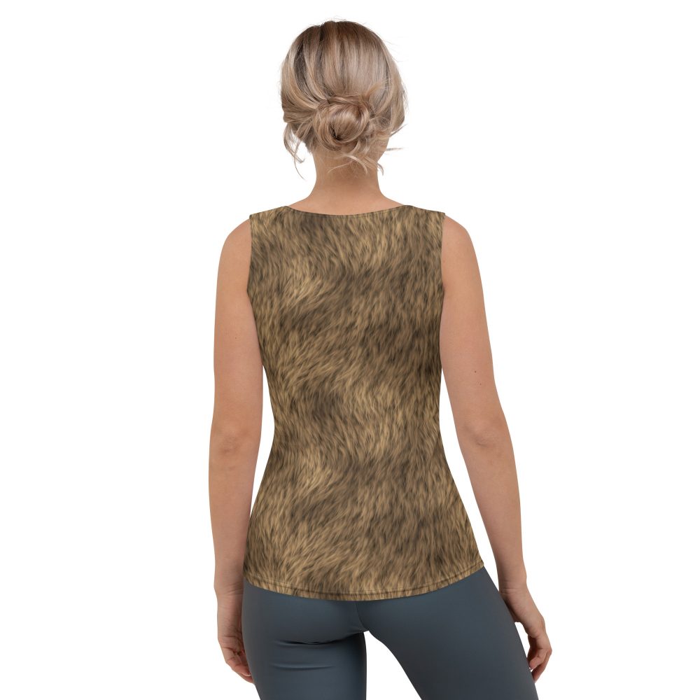 Brown Fur Print Bear Dog Cat Costume Tank Top - Image 2