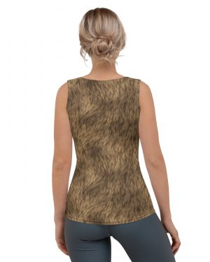 Brown Fur Print Bear Dog Cat Costume Tank Top