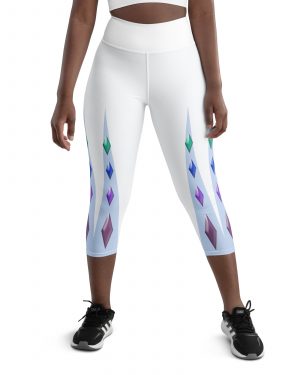 Elsa Frozen Ice Princess Yoga Capri Leggings