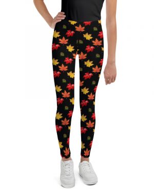 Colorful Autumn Leaves Youth Leggings