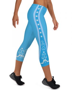 Princess Cinderella Costume Bounding Halloween Cosplay Capri Leggings